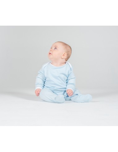 L-LW053-Pyjama une pièce contrasté à manches longues